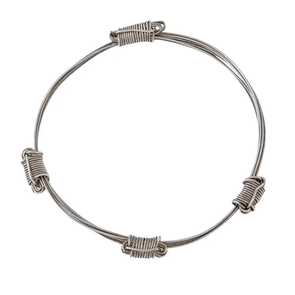 Vintage Sterling Silver 925 Multi Wire Coiled Bangle Bracelet 8